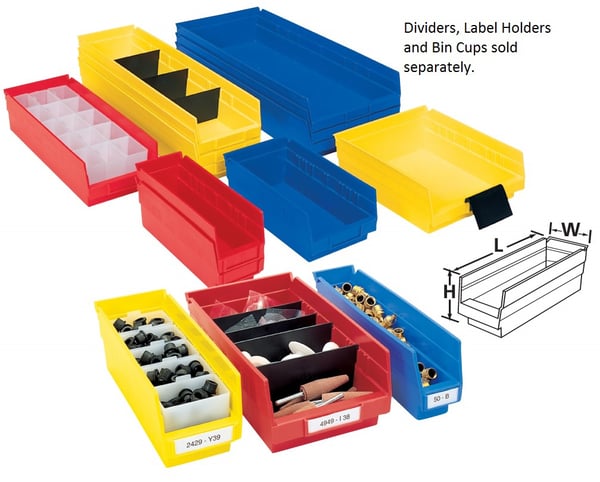 Polypropylene Shelf Bins - H30080-GN