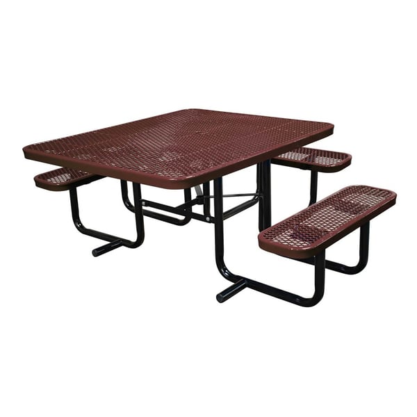 Expanded Metal Portable 46In Table - HT46SQP-ADA-BROWN