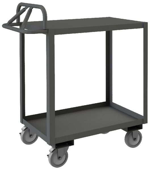 Rolling Stock Cart With Ergonomic Handle - HRSCE-3060-2-TLD-95