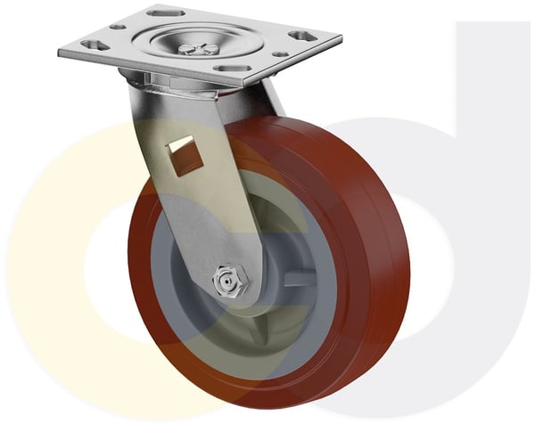 CasterDepot Top Plate Casters - Thermo-Urethane Wheel - Capacities Up To 800 Lbs. - HC016.72B
