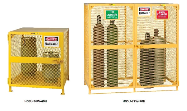 All-Welded Upright Gas Cylinder Storage Units - HGSU-72W-70H