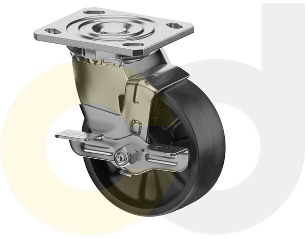 CasterDepot Top Plate Casters - Glass-Filled Nylon Wheel- Capacities Up To 1250 Lbs. - HC016.9D9