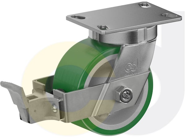 CasterDepot Top Plate Casters - Poly On Cast Iron Wheel - Capacities Up To 3000 Lbs. - HC000.4B9