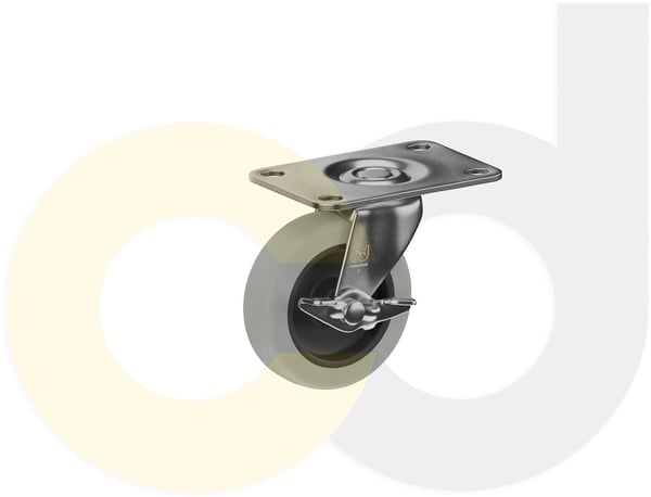 CasterDepot Top Plate Casters - Thermo-Rubber Wheel - Capacities Up To 110 Lbs. - HC003.508