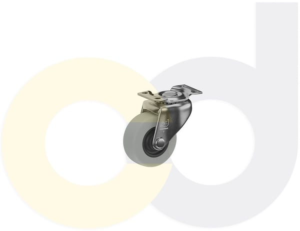 CasterDepot Top Plate Casters - Thermo-Rubber Wheel - Capacities Up To 110 Lbs. - HC003.245