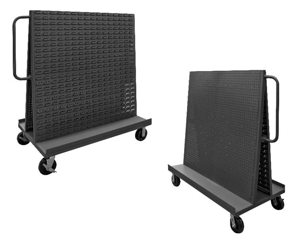 Louvered Panel & Pegboard A-Frame Trucks - HAF-3048-PBLP-95