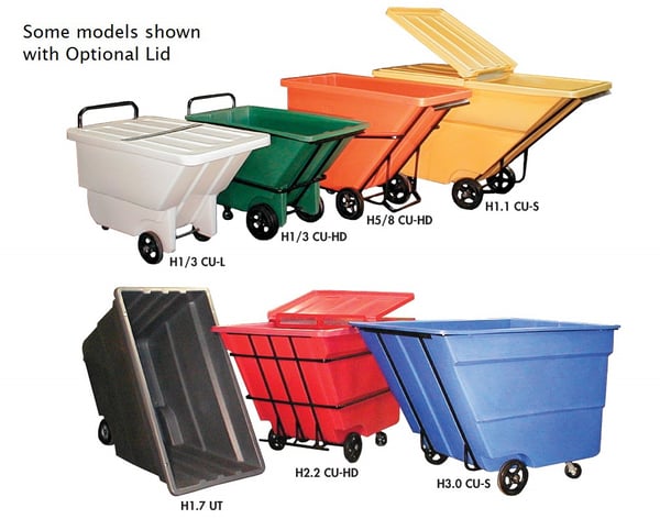Nestable Tilt Trucks - H1.7CU-S-GY