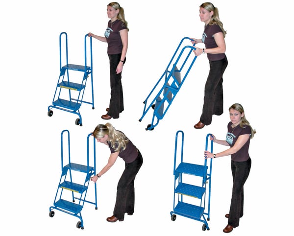 Steel And Aluminum Lock-N-Stock Folding Ladder - HLS2247