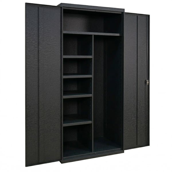 Janitorial Commercial Storage Cabinets - HCJ362478-4-BK