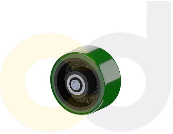 CasterDepot Ergonomic, Top Plate Casters - Poly On Cast Iron Wheel- Capacities Up To 1400 Lbs. - HW003.527
