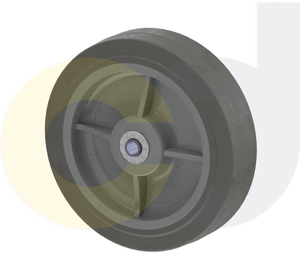 CasterDepot Top Plate Casters - Thermo-Rubber Wheel - Capacities Up To 600 Lbs. - HW003.DBE