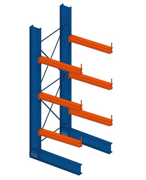 Space Plus Usa Cantilever Racking Single Side Units - HCRS-SU144X60X60-S