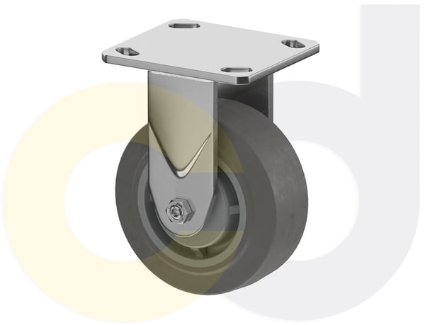 CasterDepot Top Plate Casters - Thermo-Rubber Wheel - Capacities Up To 600 Lbs. - HC091.E83
