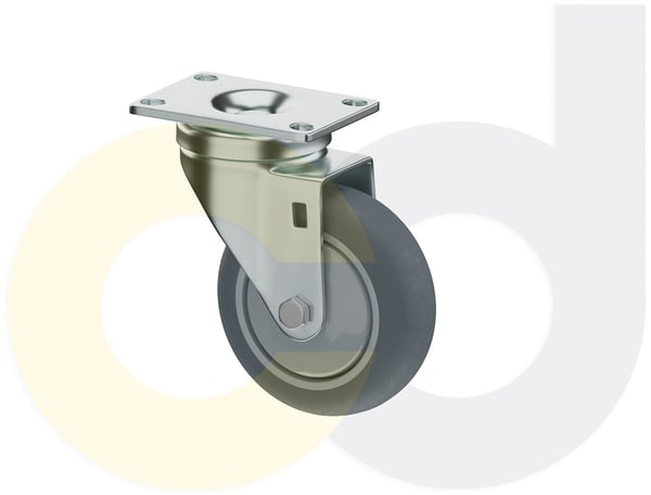 CasterDepot Top Plate Casters - Thermo-Rubber Wheel - Capacities Up To 325 Lbs. - HC015.A94
