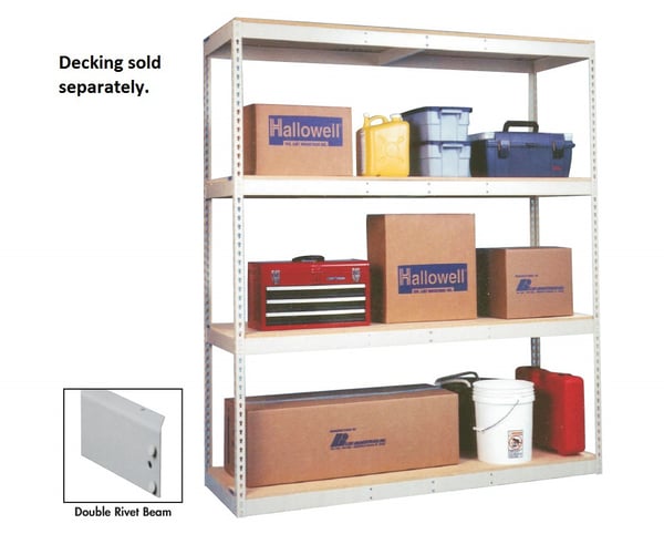 Hallowell Rivetwell™ Shelving With Double Rivet Beam - HDRHC482484-4A