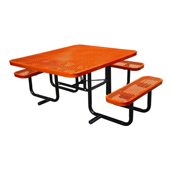 Expanded Metal Portable 46In Table - HT46SQP-ADA-ORANGE