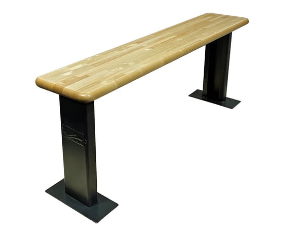 Locker Room Bench With 12ga. Steel Pedestals - H330-4