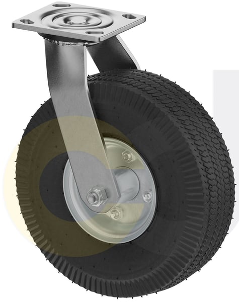 CasterDepot Top Plate Casters - Pneumatic Wheel - Capacities Up To 450 Lbs. - HC008.802