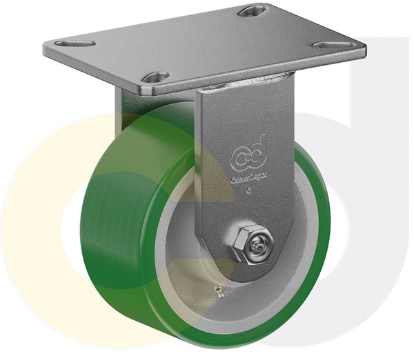 CasterDepot Top Plate Casters - Poly On Cast Iron Wheel - Capacities Up To 3500 Lbs. - HC000.4C1