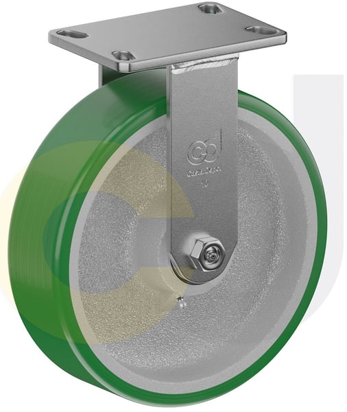 CasterDepot Top Plate Casters - Poly On Cast Iron Wheel - Capacities Up To 3000 Lbs. - HC000.6EE