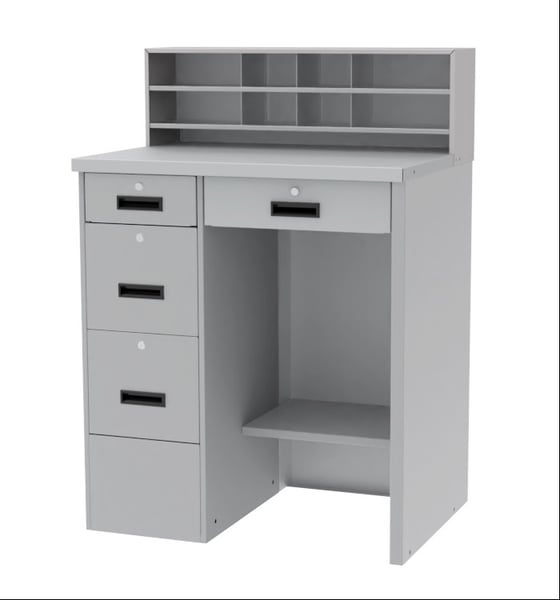 Heavy Duty/Extra Heavy Duty Filing Cabinet Desks - HLFCD-2839-CL