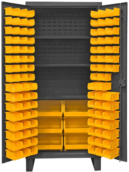 Heavy Duty Storage Cabinets With Hook-On Bins - HHDC36-102-3S95