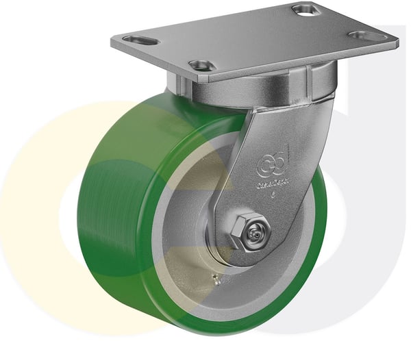CasterDepot Top Plate Casters - Poly On Cast Iron Wheel - Capacities Up To 3000 Lbs. - HC000.438