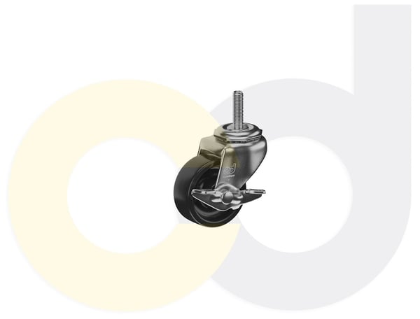 CasterDepot Threaded Stem Casters - Polyolefin Wheel - Capacities Up To 120 Lbs. - HC003.206