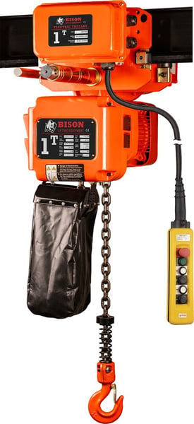 BISON 3-Phase Electric Chain Hoist With Motorized Trolley - HHBD02SK-01+WPC02