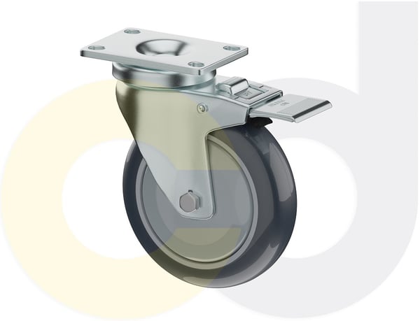 CasterDepot Top Plate Casters - Thermo-Urethane Wheel - Capacities Up To 350 Lbs. - HC015.BEE