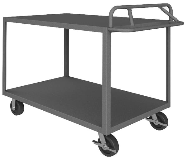 Rolling Stock Cart With Ergonomic Handle - HRSCE-3060-2-3.6K-ALD-95