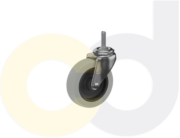 CasterDepot Threaded Stem Casters - Thermo-Rubber Wheel - Capacities Up To 110 Lbs. - HC003.411