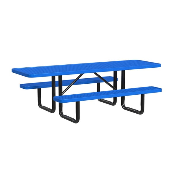 Expanded Metal Portable 8Ft Picnic Table - HT8XPP-ADA-BLUE
