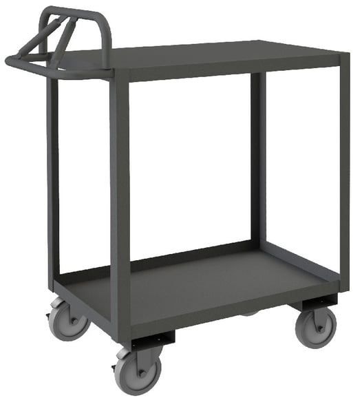 Rolling Stock Cart With Ergonomic Handle - HRSCE-2436-2-TLD-95