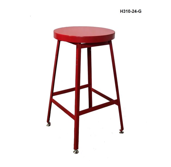 Industrial Shop Stools - Steel Seat - H310-30-R-S