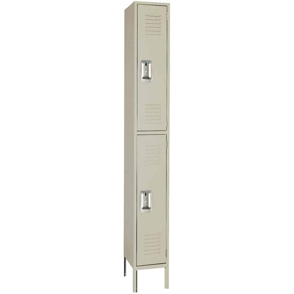 Double Tier Steel Lockers - H5212SU-PUTTY