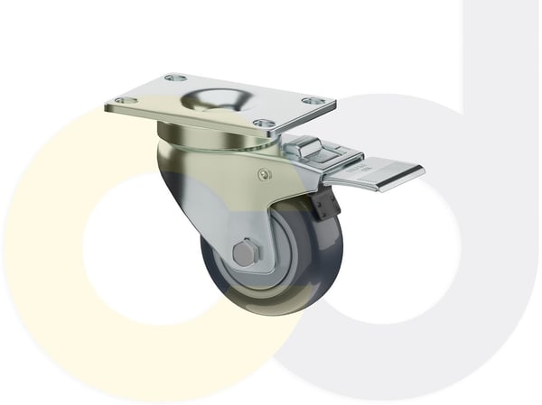 CasterDepot Top Plate Casters - Thermo-Urethane Wheel - Capacities Up To 350 Lbs. - HC015.BDA