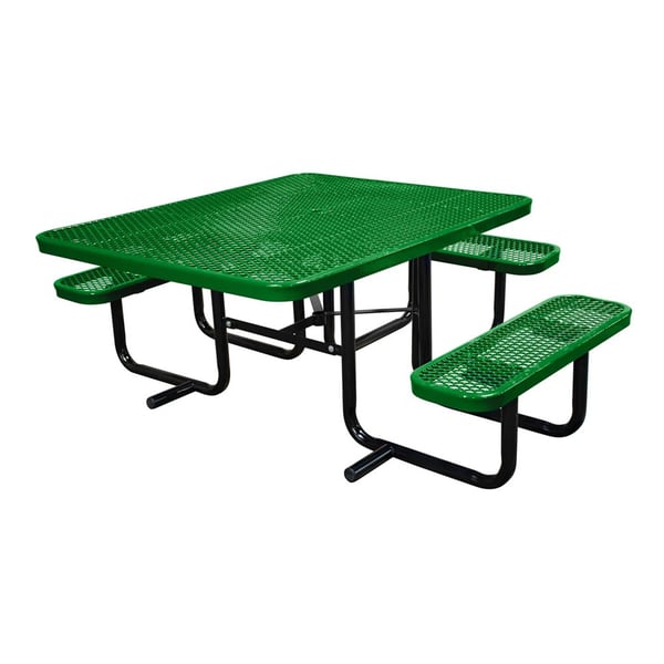 Expanded Metal Portable 46In Table - HT46SQP-ADA-GREEN