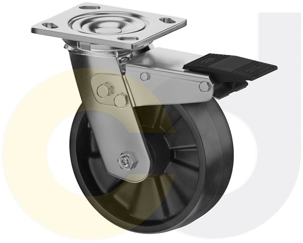 CasterDepot Top Plate Casters - Glass-Filled Nylon Wheel- Capacities Up To 1250 Lbs. - HC016.9DE