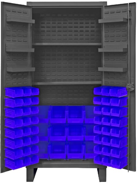 Heavy Duty Storage Cabinets With Hook-On Bins - HHDC36-60-2S6D5295