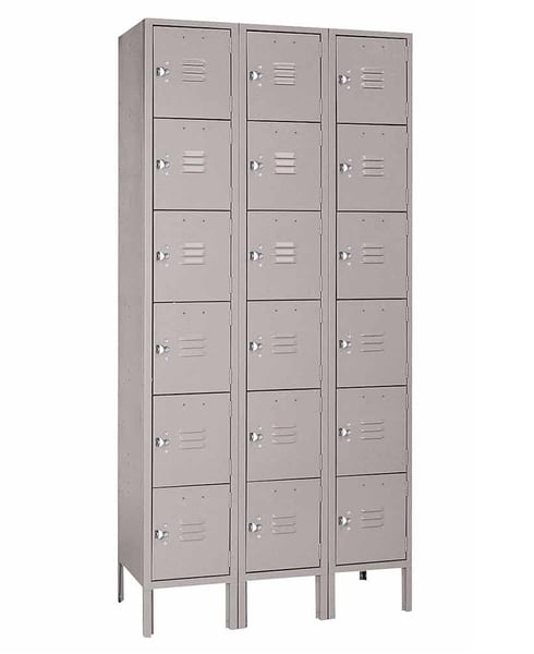 Six Tier Steel Lockers - H53323-GRAY
