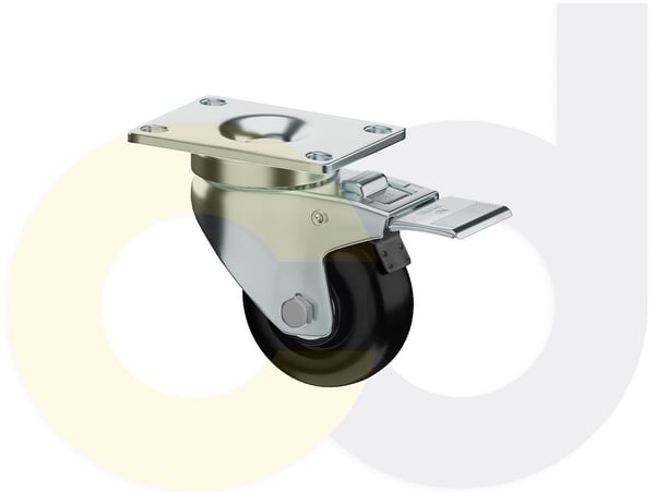CasterDepot Top Plate Casters - Polyolefin Wheel - Capacities Up To 325 Lbs. - HC015.AA3