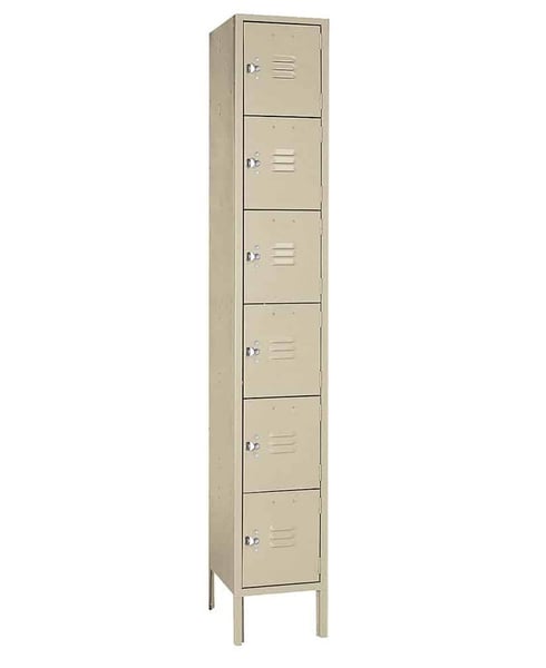 Six Tier Steel Lockers - H5332SU-PUTTY