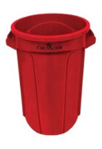 Crusader Round Trash Cans - HCTC-10-RED