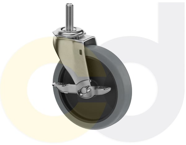 CasterDepot Threaded Stem Casters - Thermo-Urethane Wheel - Capacities Up To 120 Lbs. - HC014.73F