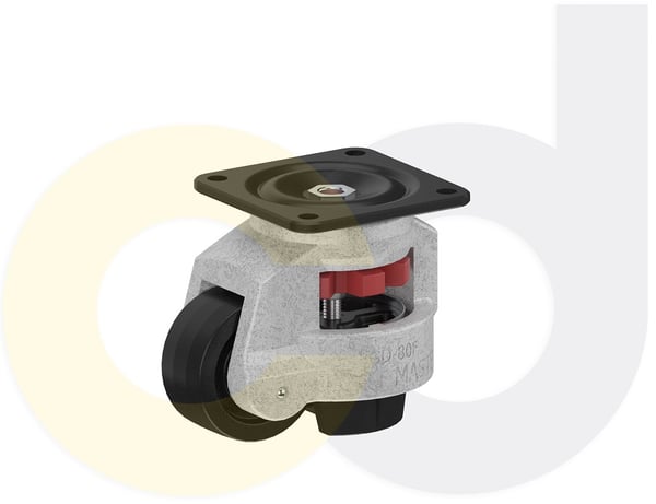 CasterDepot Leveling Casters - Nylon Wheel- Side Thumb Adjustment - Capacities Up To 550 Kg. - HC002.11C