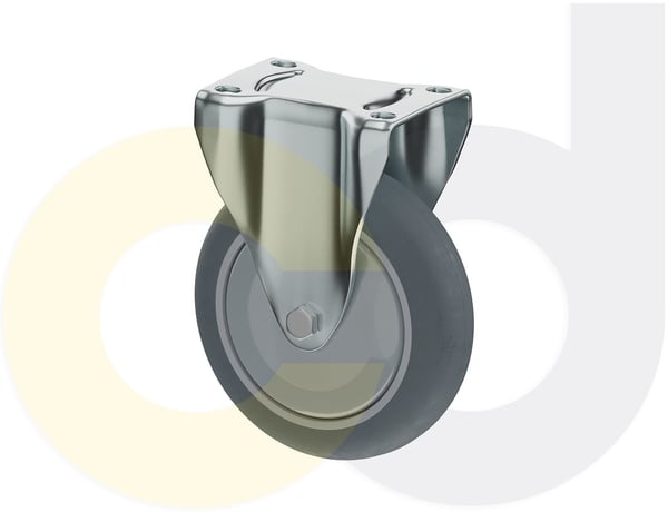 CasterDepot Top Plate Casters - Thermo-Rubber Wheel - Capacities Up To 325 Lbs. - HC015.A9E