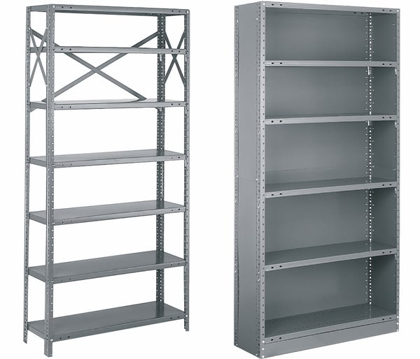 Klip-It™ Industrial Steel Shelving - Light Duty - HOAK-85-3036-6-20