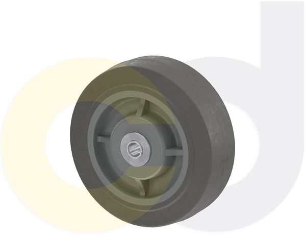 CasterDepot Top Plate Casters - Thermo-Rubber Wheel - Capacities Up To 600 Lbs. - HW065.B8C