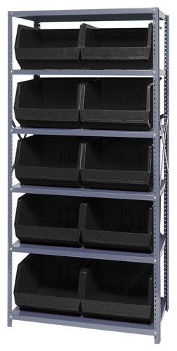 Giant Open Hopper Bin Storage System - HQSBU-270-BK